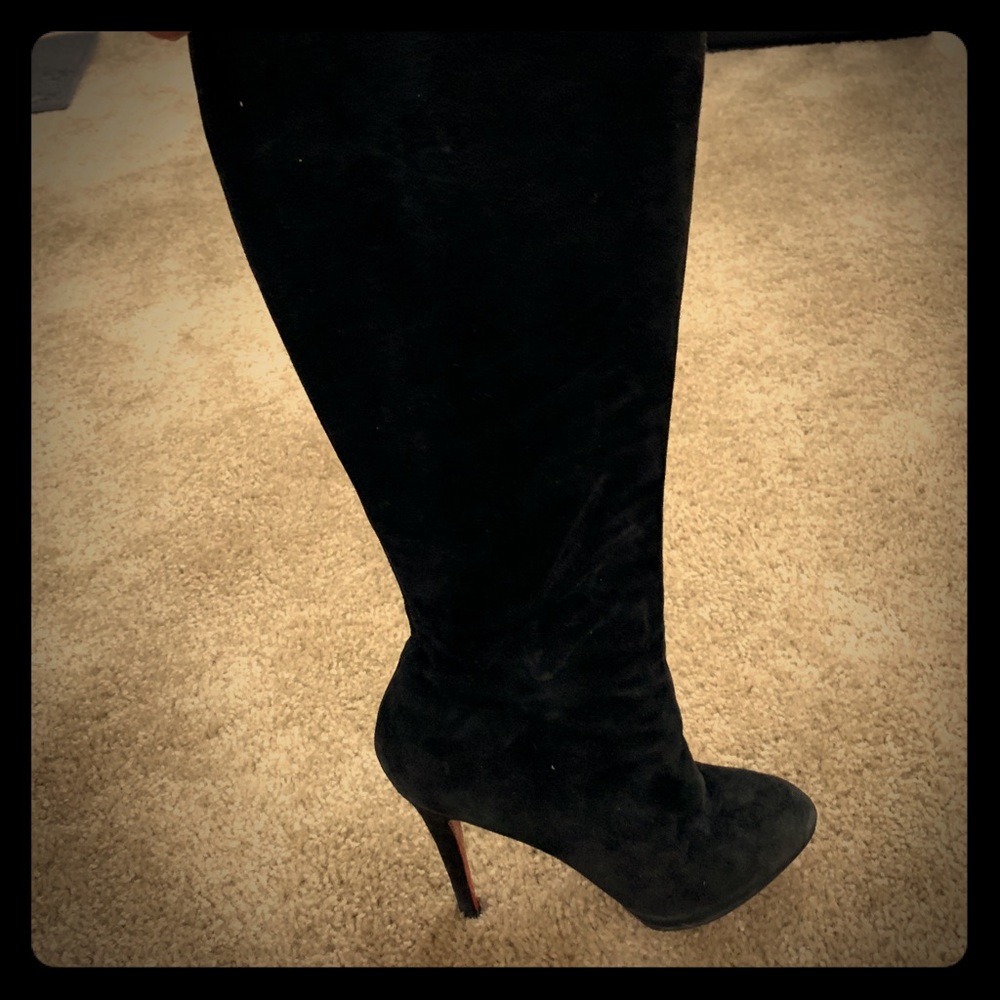 Christian Louboutin Black Suede boots